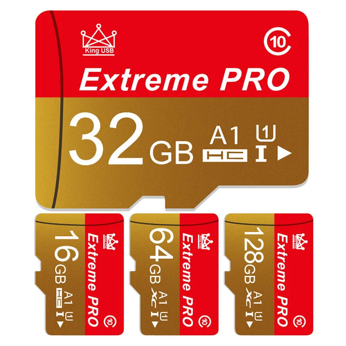 Extreme Pro - High-Speed Mini SD Card with V10 TF Card - Sizes up to 256GB - Ideal Flash Card for Phone, Camera, Drone Usage