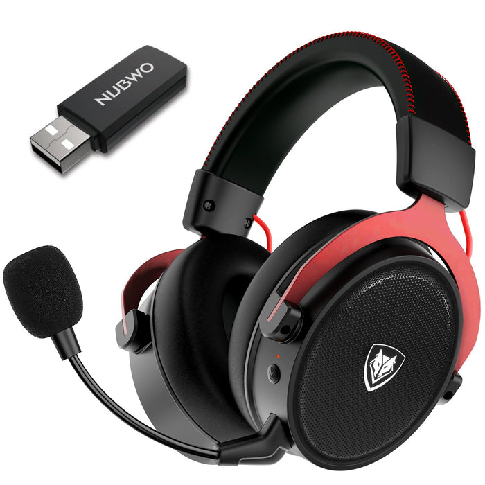 NUBWO® G-serien - Trådlöst spelheadset med 2,4 GHz & Bluetooth 5.3-teknik, brusreducerande mikrofon och stereoljud - Kompatibel med PS5 / PS4 / PC / Dator / Telefon / XBOX / Switch